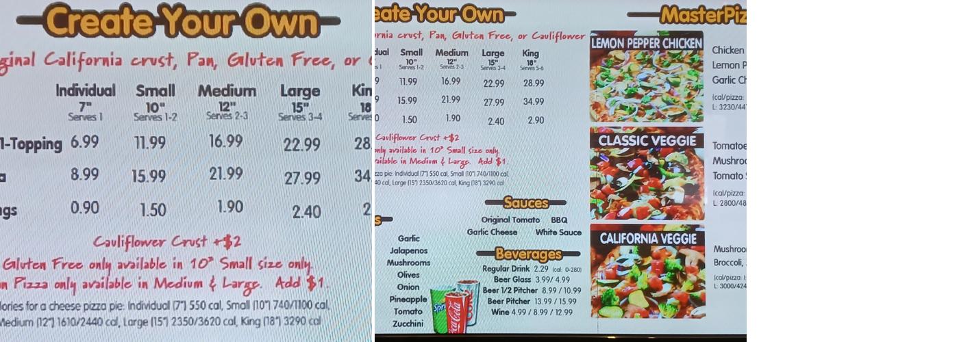 Straw Hat Pizza Menu