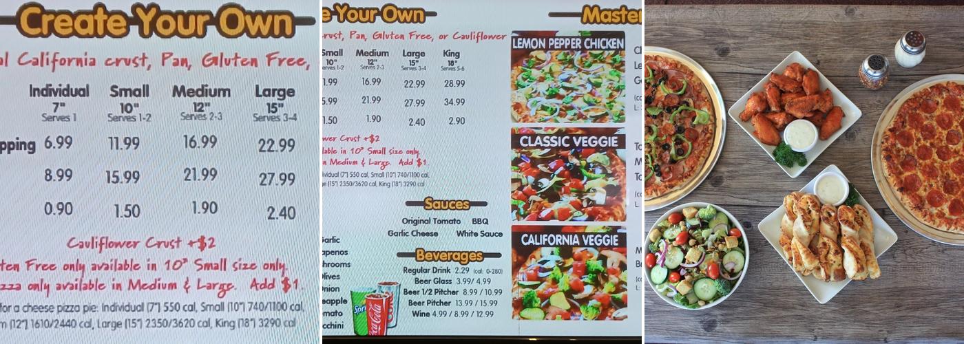 Straw Hat Pizza Menu