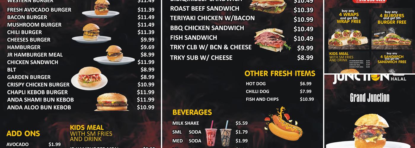 Burger Junction Menu