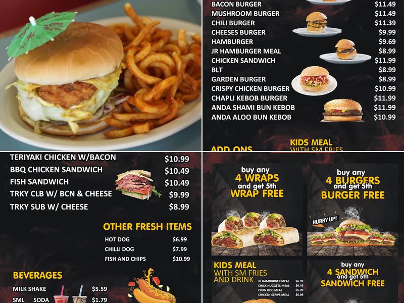 Burger Junction Menu