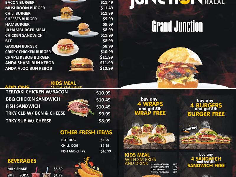 Burger Junction Menu