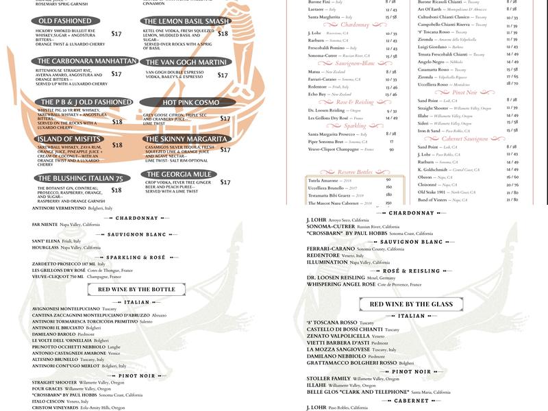 Carbonara Trattoria Menu