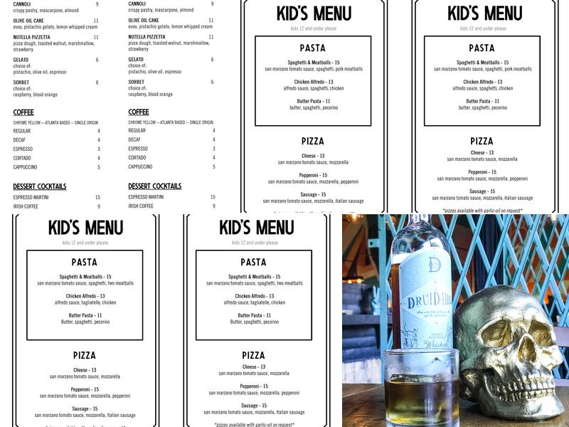 Double Zero Menu