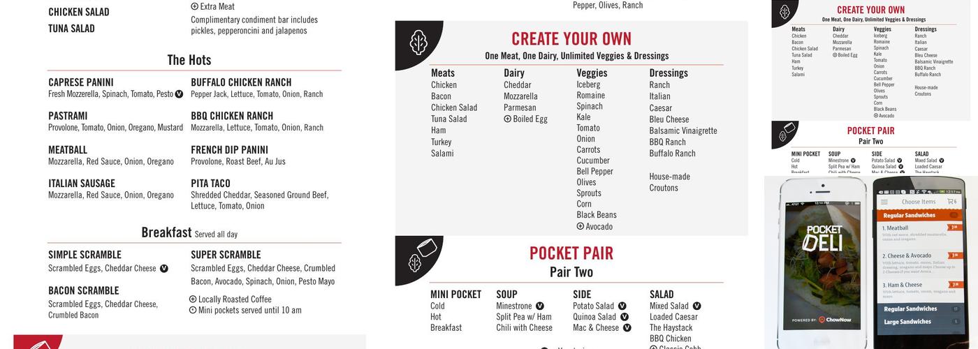 Pocket Deli Menu