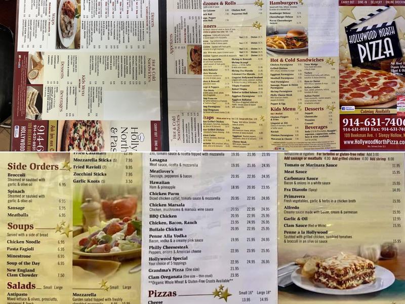 Hollywood North Pizza & Pasta Menu