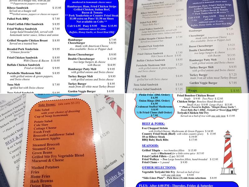 Lighthouse Family Restaurant Menu