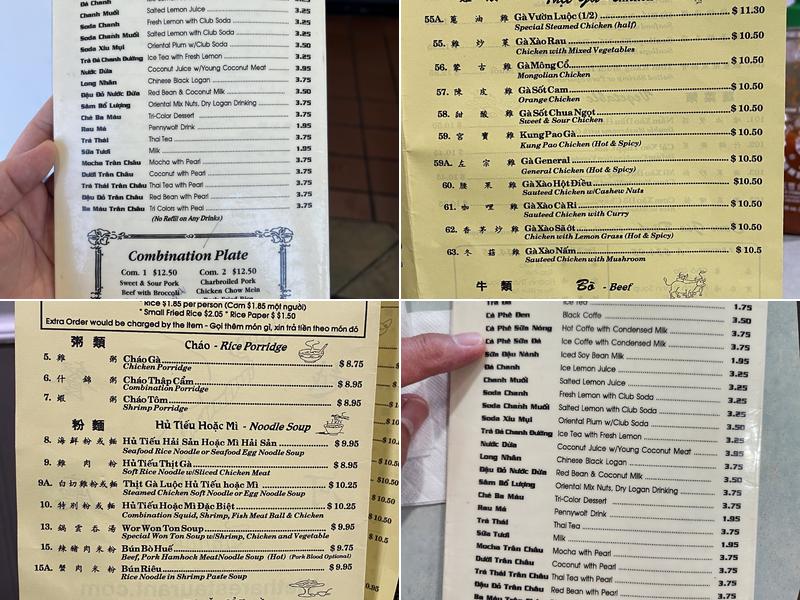 Viet-Ha | Vietnamese & Chinese Cuisine Menu