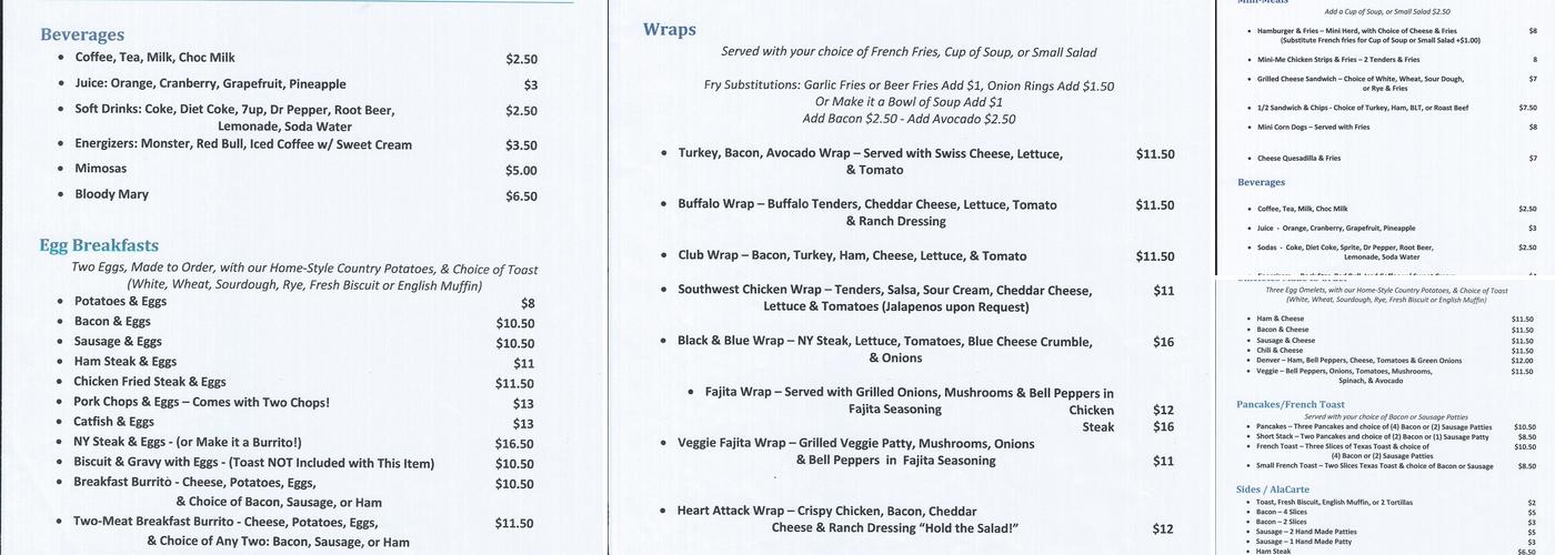 Elk Grove Sports Bar & Grill Menu