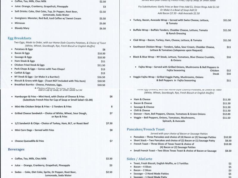 Elk Grove Sports Bar & Grill Menu