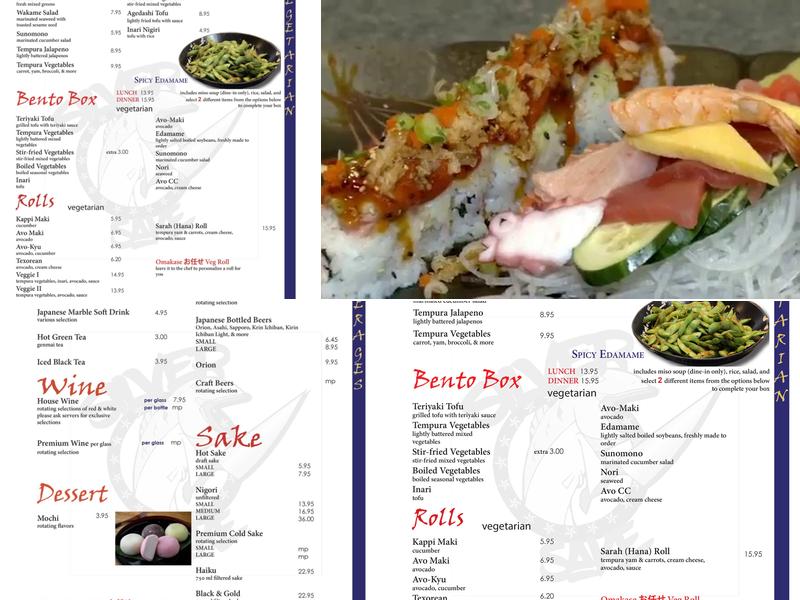 Silver Sake Sushi Menu