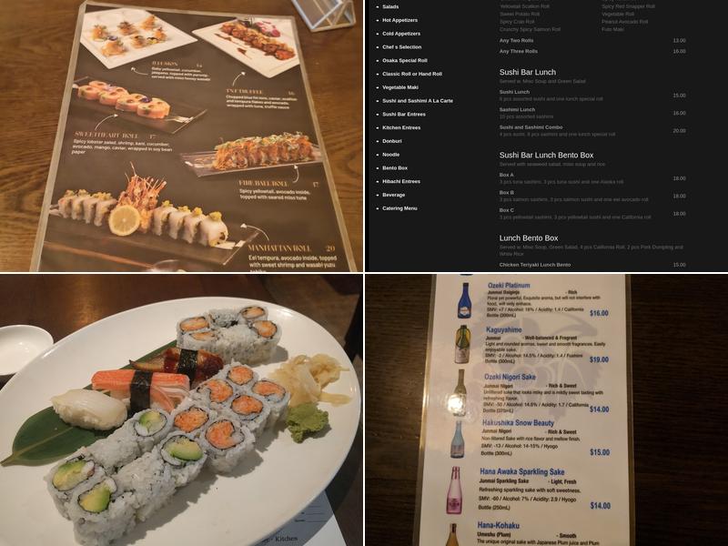 Osaka Menu