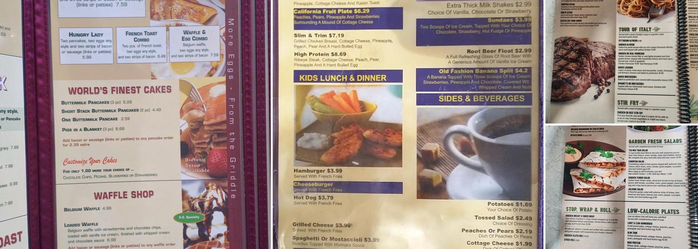 Spring Garden Restaurant Menu