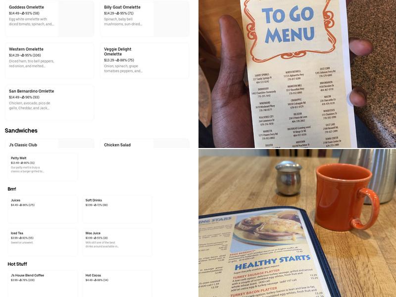 J. Christopher's Menu