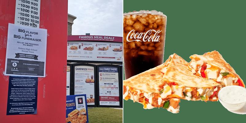 Zaxby's Chicken Fingers & Buffalo Wings Menu