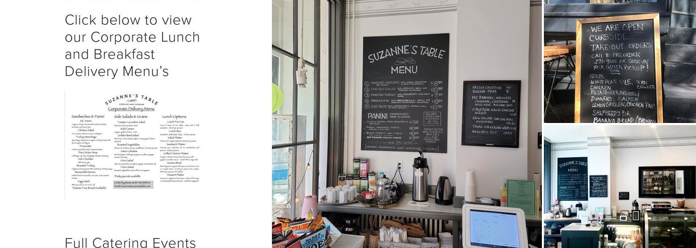 Suzanne's Table Menu