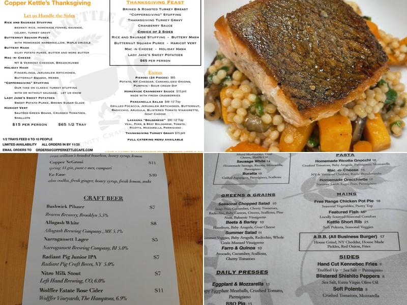 Copper Kettle Cafe Menu