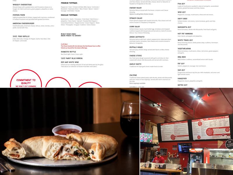 Wiseguy Pizza Pie Menu