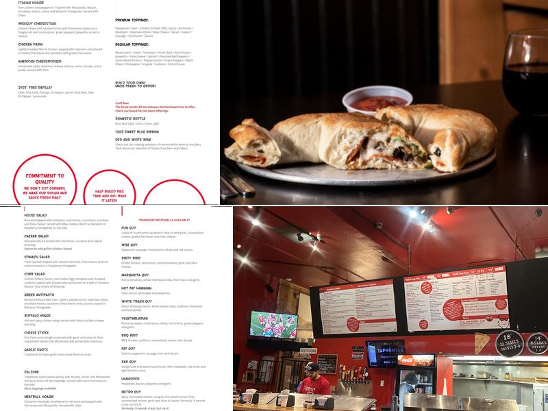 Wiseguy Pizza Pie Menu