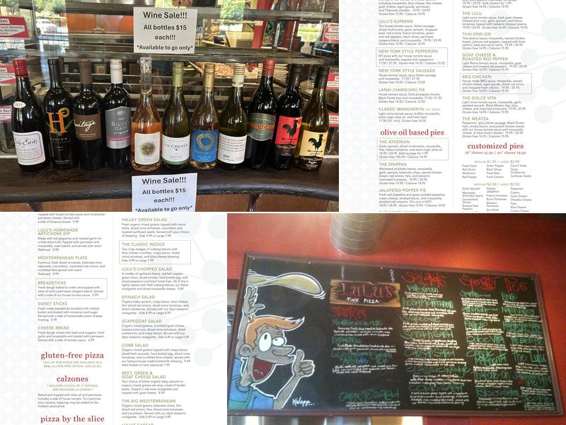 Lulu's Fine Pizza & Sushi Menu