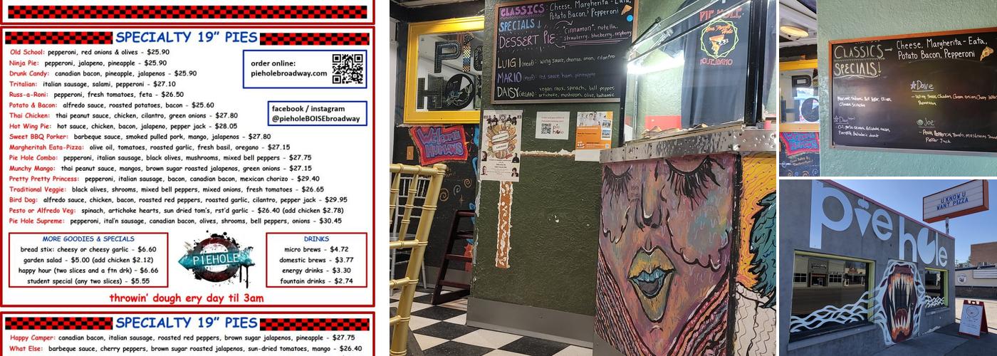 Pie Hole Menu