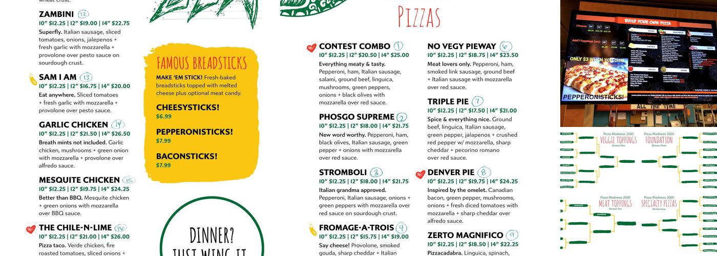 Flying Pie Pizzaria-State St. Menu