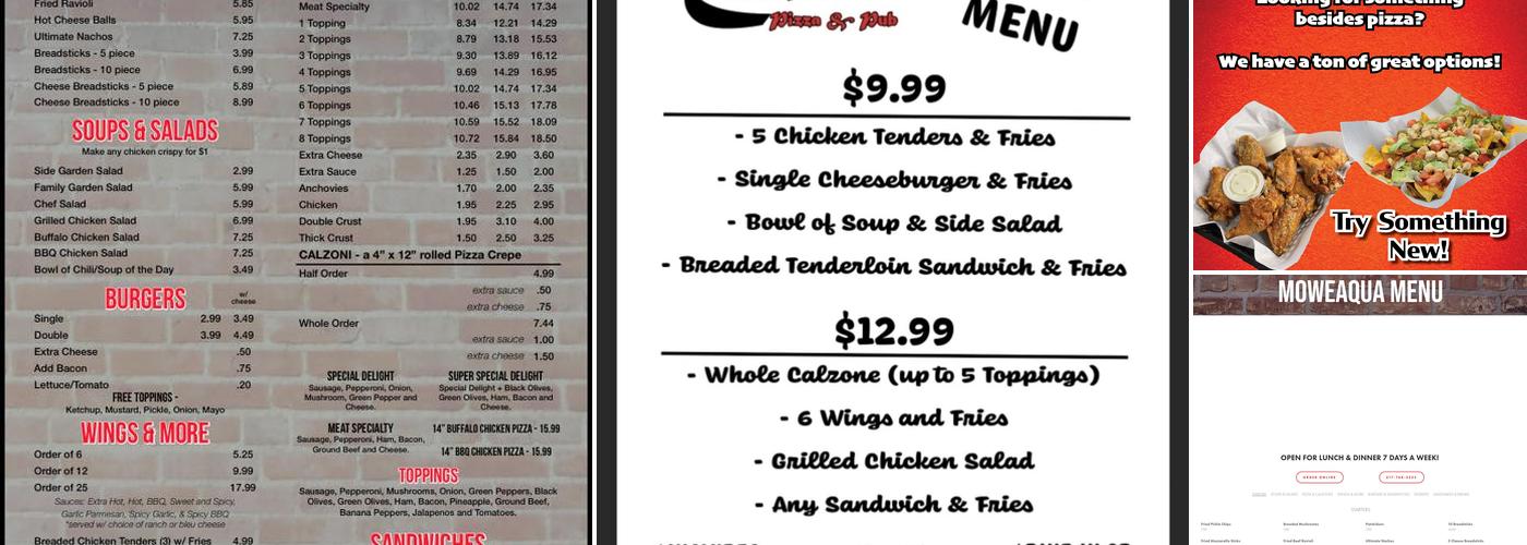Crawfords Pizza Pub & Pins Menu