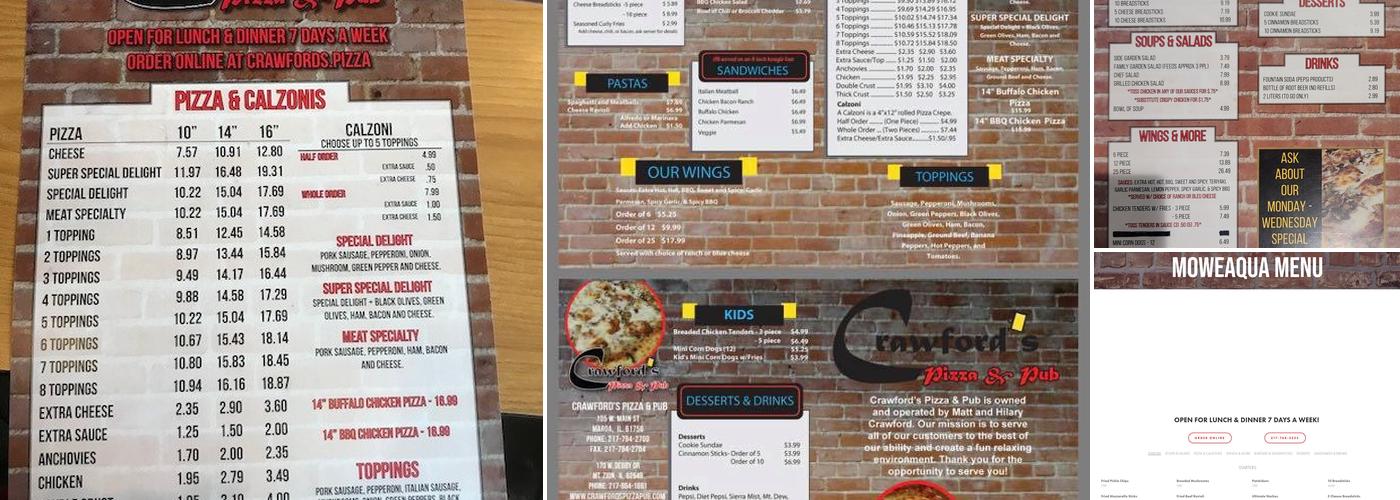 Crawford's Pizza & Pub Menu