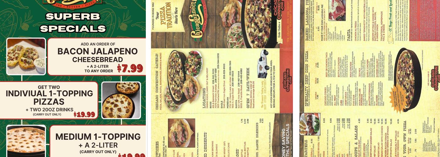 Chicago Connection - Fairview Menu