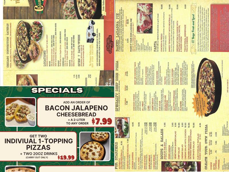 Chicago Connection - Fairview Menu