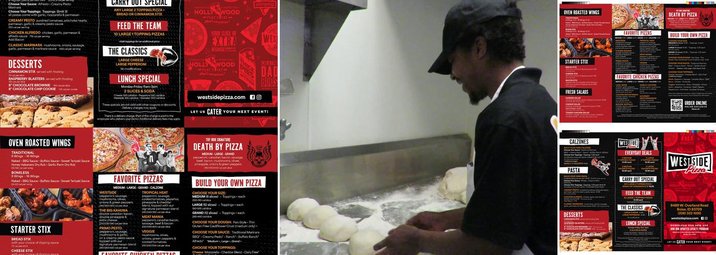 Westside Pizza Menu