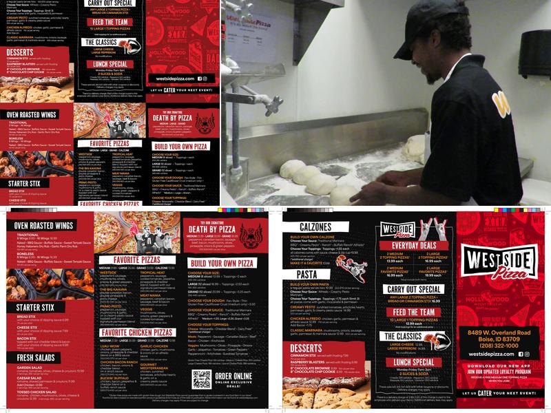 Westside Pizza Menu