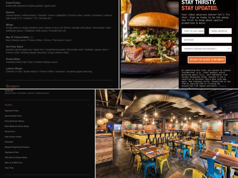 Eureka! Menu