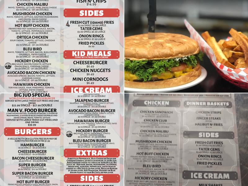 Big Jud's Menu