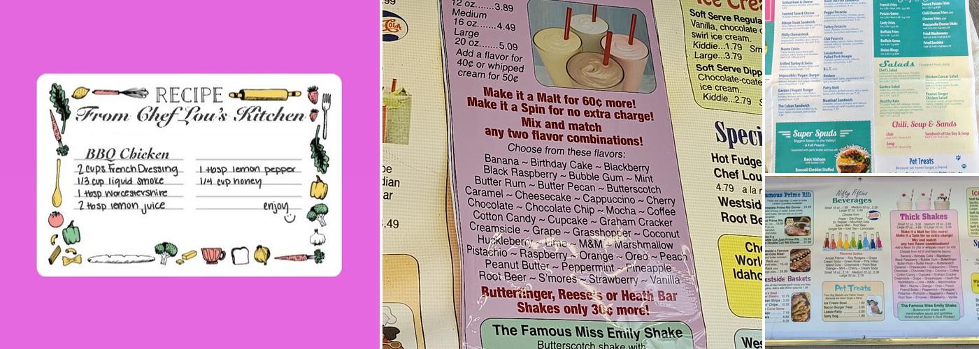 Westside Drive In Menu