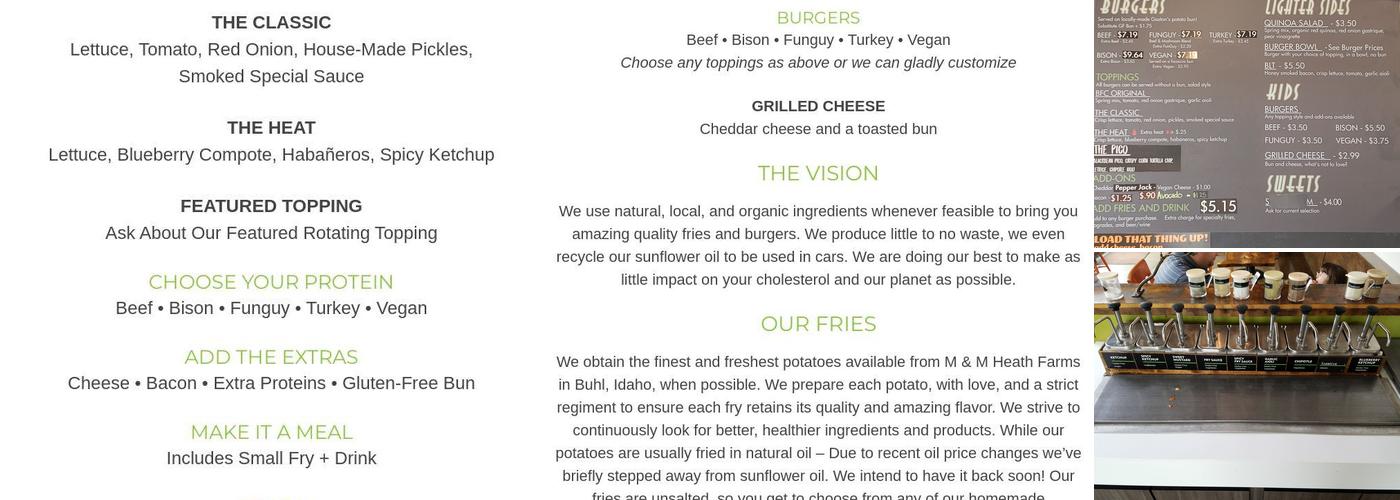 Boise Fry Company Menu