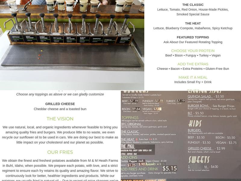 Boise Fry Company Menu