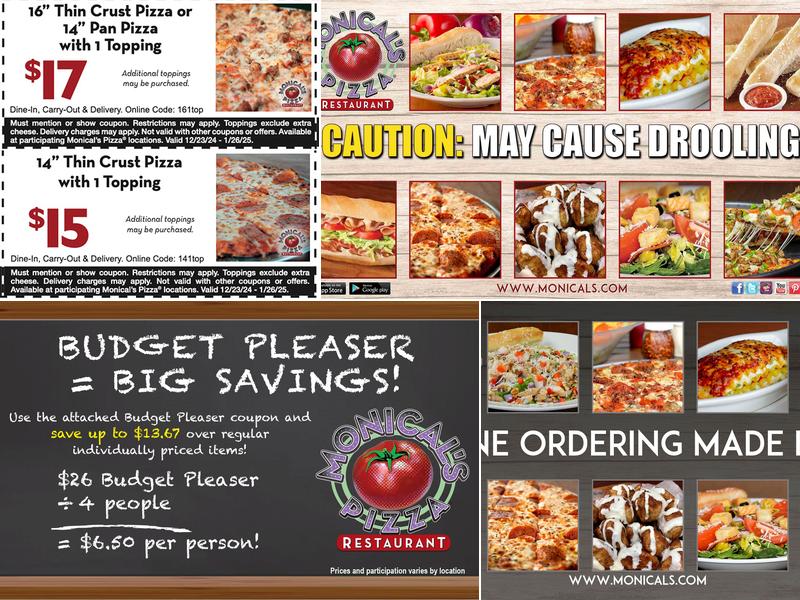Monical's Pizza Menu