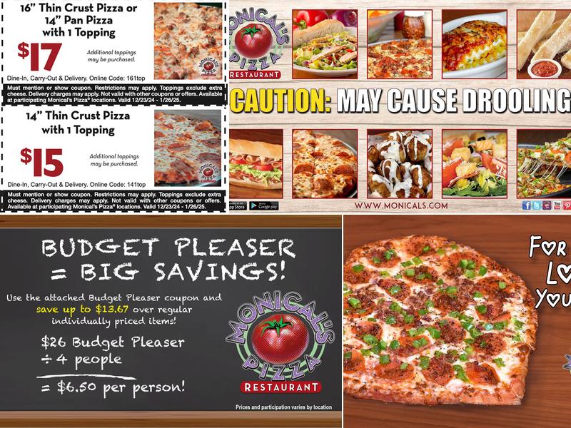 Monical's Pizza Menu
