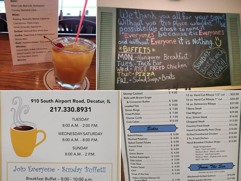 Everyone's East End Grill Menu