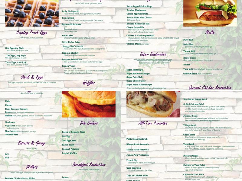 Garden Family Restaurant Menu