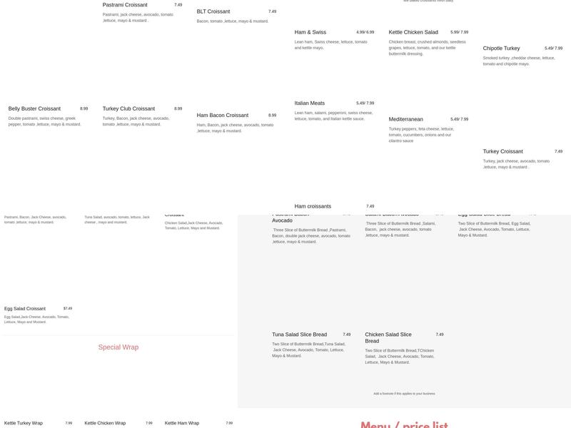 Soup Kettle Grille Menu
