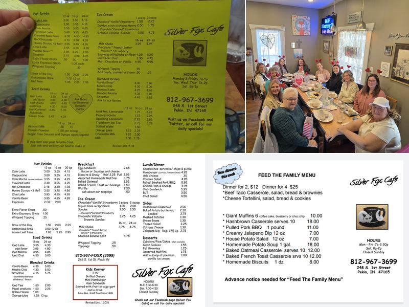 Silver FOX Cafe Menu