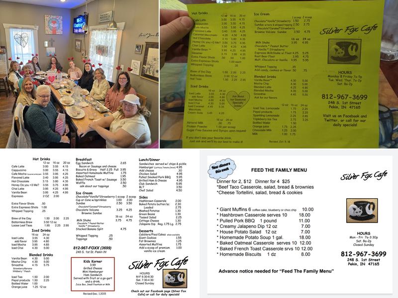 Silver FOX Cafe Menu