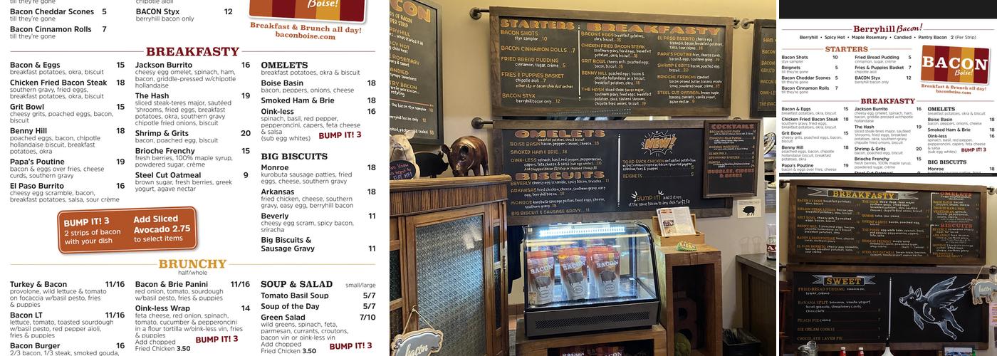 BACON Boise Menu