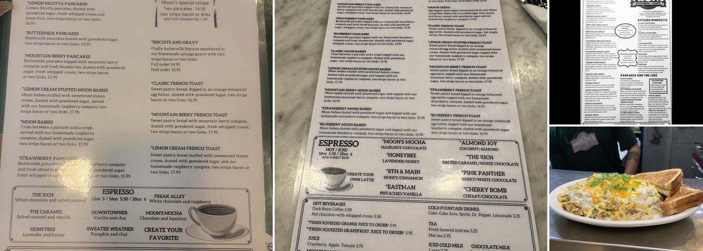 Moon's Kitchen Cafe Menu