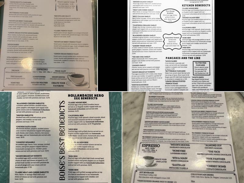 Moon's Kitchen Cafe Menu