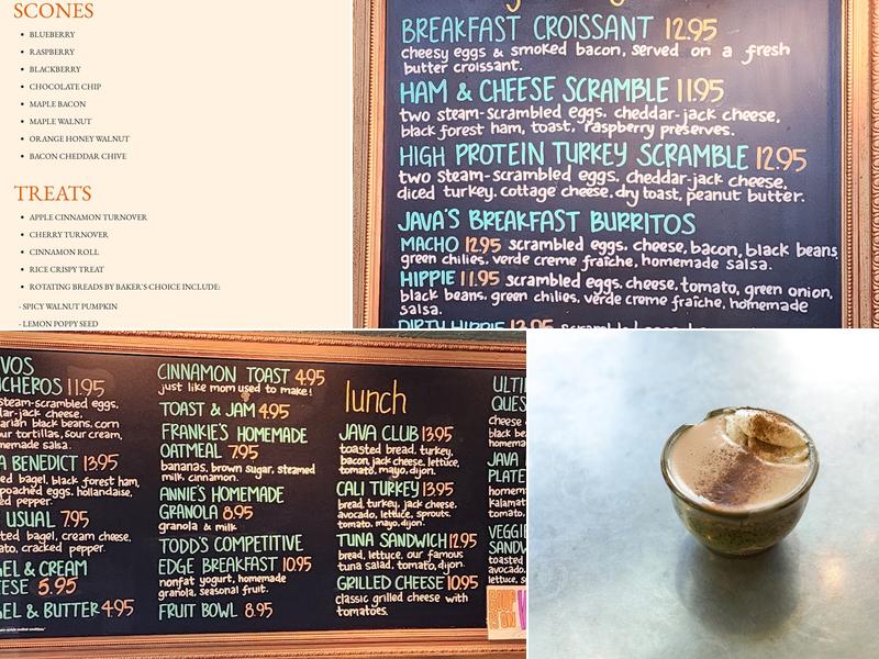 Java Hyde Park Menu