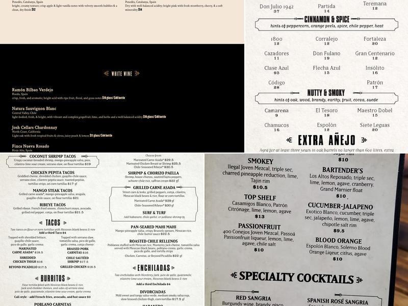Matador Boise Menu