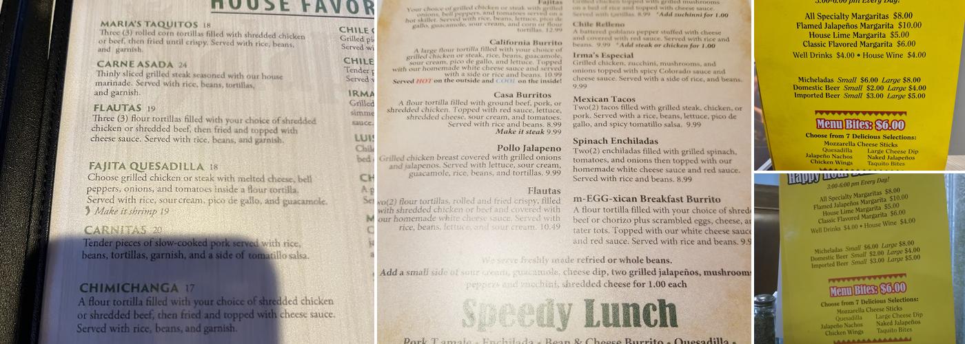 Jalapeños Bar & Grill Franklin Menu