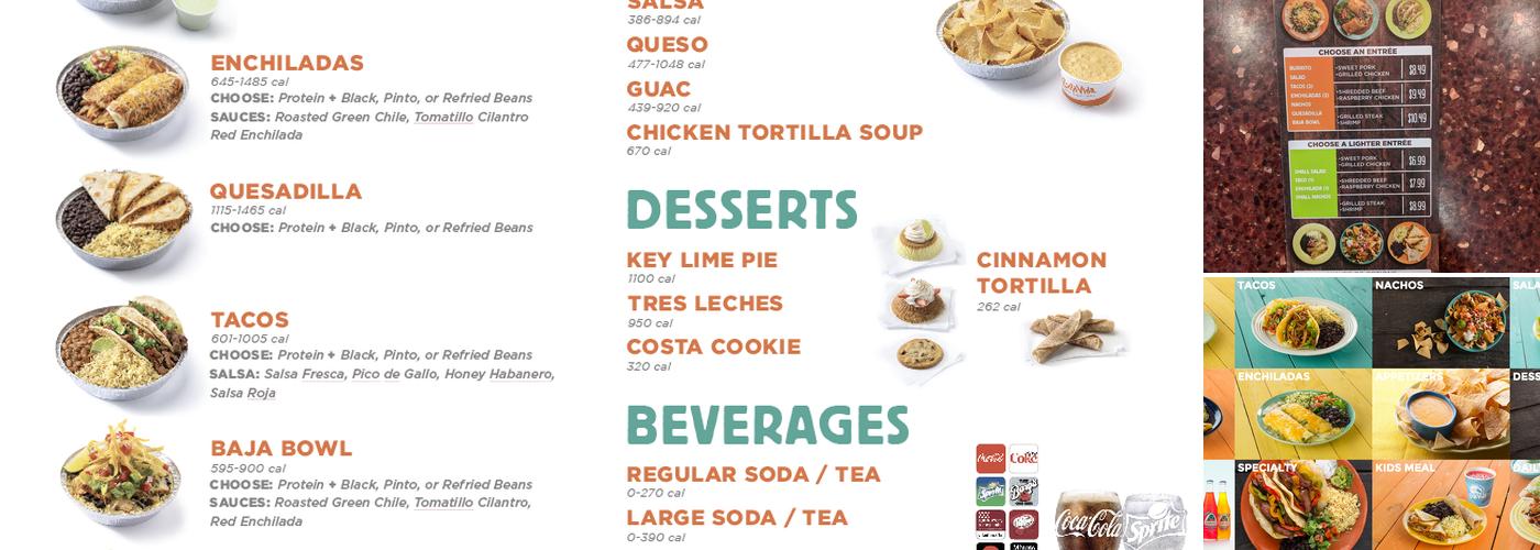 Costa Vida Menu